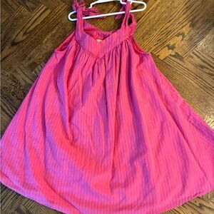 Pink Chicken Vibrant Pink Striped Dress